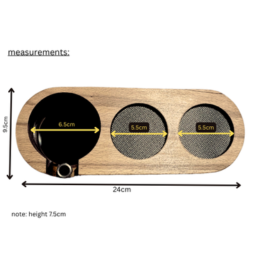 Walnut Wood Espresso Tamper Station – Fits 53mm & 54mm Tampers
